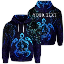 Alohawaii Hoodie - (Personalised) Hawaiian Turtle Hibiscus Coconut Tree Polynesian Hoodie AH - J0R