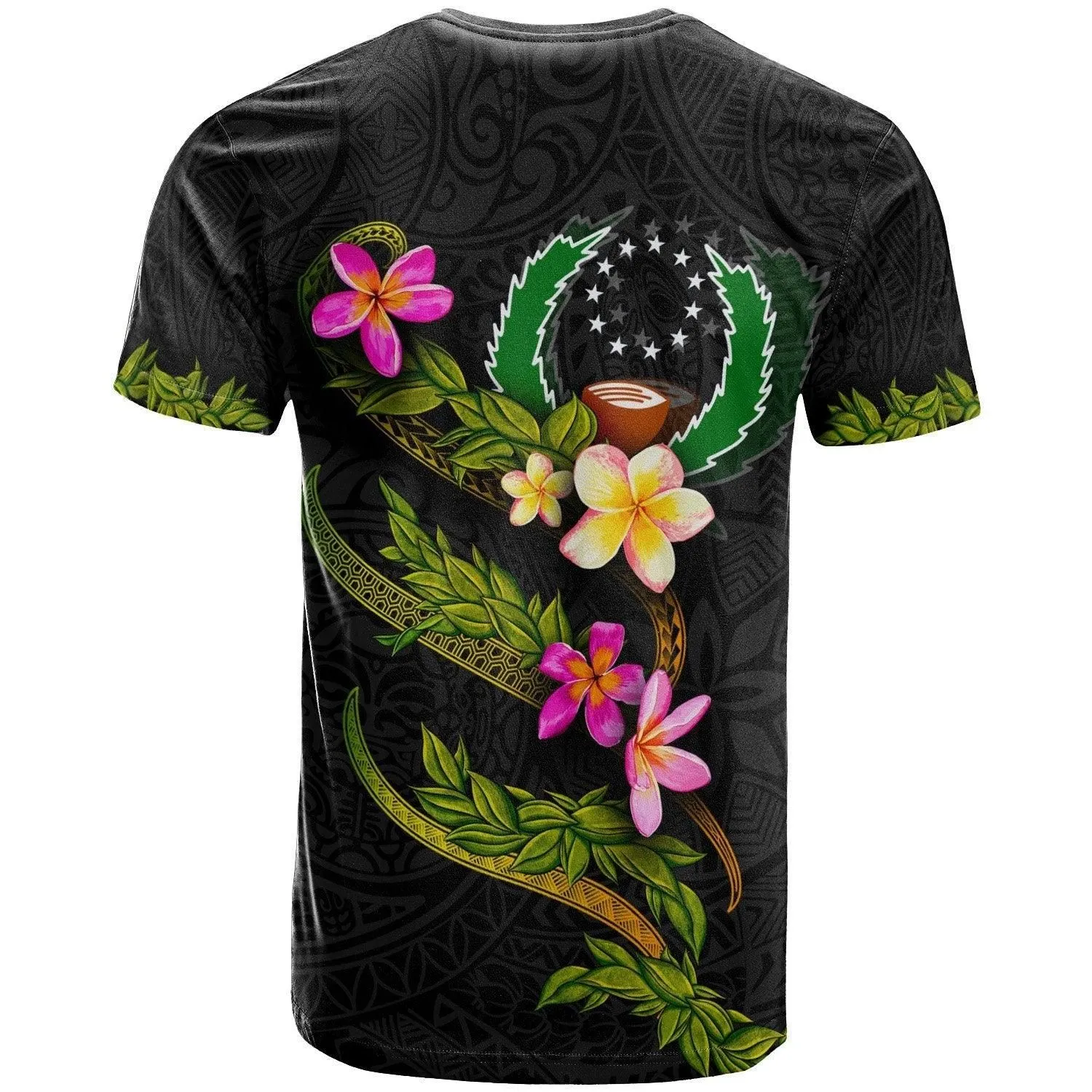 Pohnpei Polynesian T shirt - Plumeria Tribal