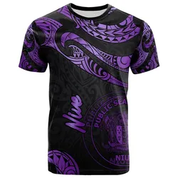 Niue Polynesian T shirt - Poly Tattoo Purple Version