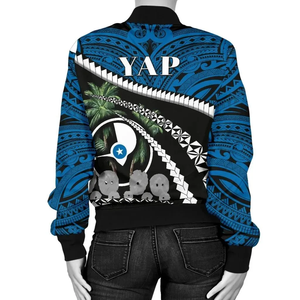 Yap Stone Money Women Bomber Jacket - Road to Hometown K8