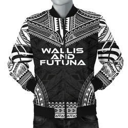 Wallis and Futuna Polynesian Chief Mens Bomber Jacket - Black Version