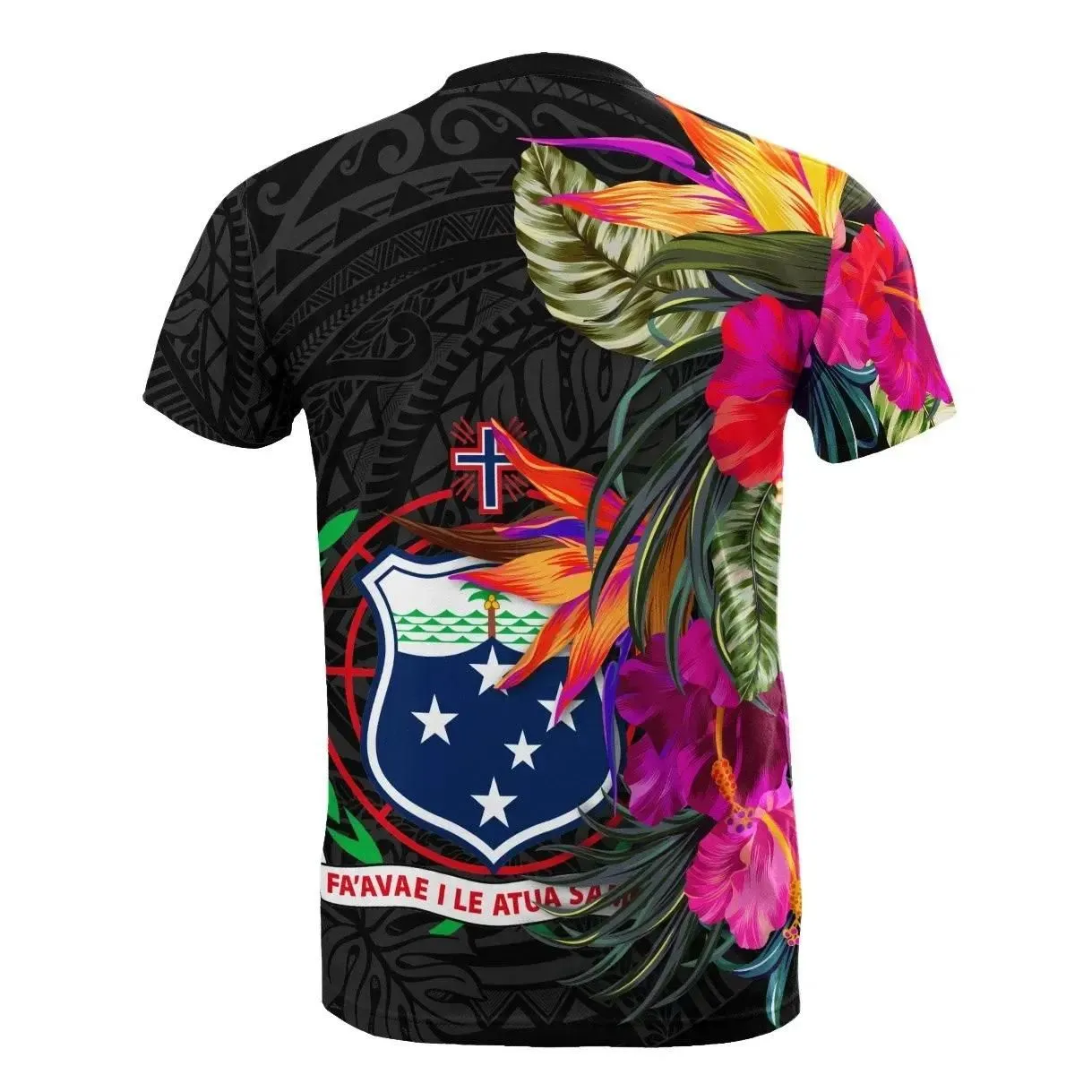 Samoa T-Shirt - Hibiscus Polynesian Pattern - BN39