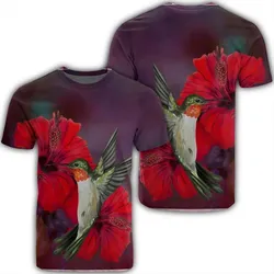 Alohawaii Tee - Hawaiian Hummingbird And Hibiscus Polynesian T-shirt AH - JR