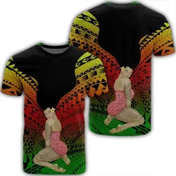 Alohawaii Tee - Hawaii Polynesian Hula Girl Wearing Plumeria T-Shirt Reggae - AH - J5R
