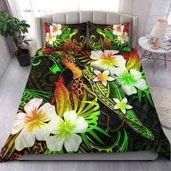 Polynesian Turtle Bedding Set With Hibiscus Color No.1 LT6