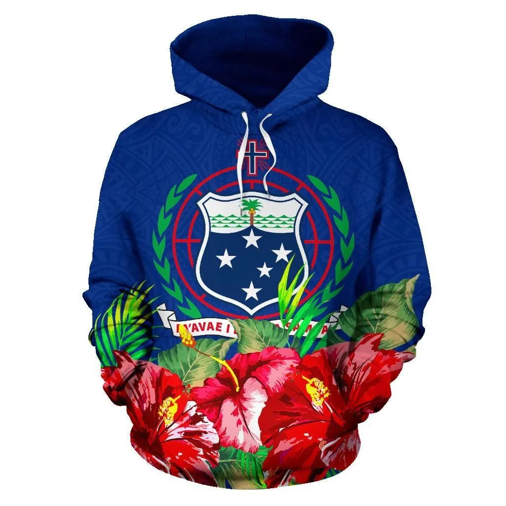 Samoa Polynesian Hoodie Flag Hibiscus - BN39
