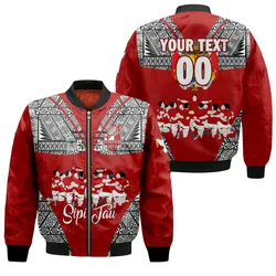 (Custom Personalised) Tonga Rugby Ikale Tahi Sipi Tau Bomber Jacket - LT2