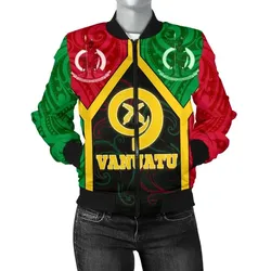 FamilyGater Jacket - Bomber Jacket Vanuatu Polynesian - Vanuatu Flag and Coat Of Arms - BN18