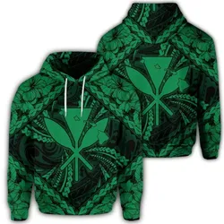 Alohawaii Hoodie - Hawaiian Map Kanaka Hibiscus Green Polynesian Hoodie - AH - JR