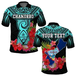 (Custom Personalised) Guam Chamorro Polo Shirt Guaman Latte Stone Tropical Flowers Turquoise Style LT14