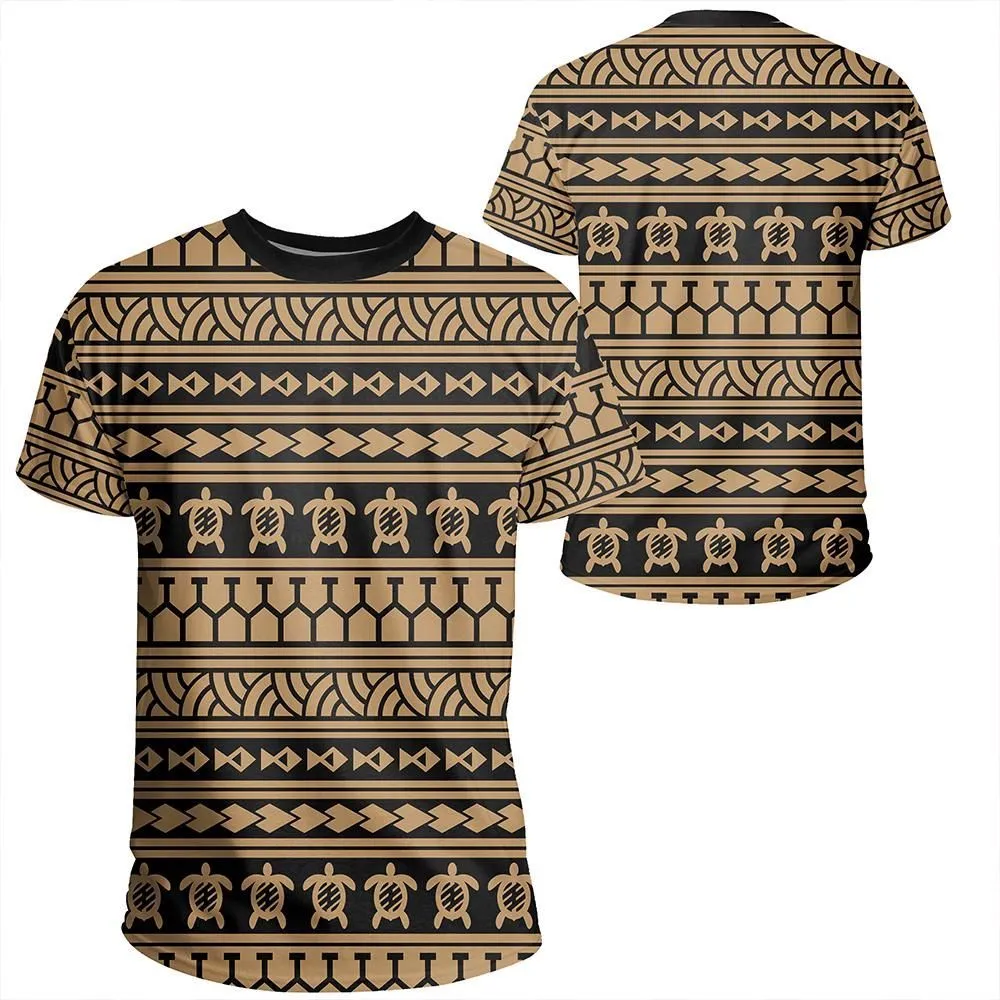 Polynesian Tattoo Tribal Gold T Shirt Ah Jr Hawaiian Shorts Beach Short Sleeve