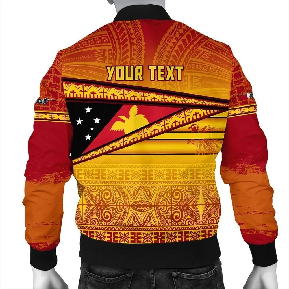 Alohawaii Jacket - Personalize Papua New Guinea Bomber Jacket Flag Tapa Pattern Stronic Style J10