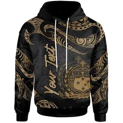 Samoa Polynesian Custom Personalised Hoodie - Poly Tattoo Gold Version