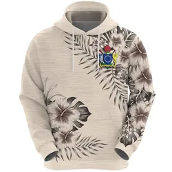 Cook Islands Hoodie The Beige Hibiscus