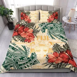 Alohawaii Bedding Set - Cover and Pillow Cases Fiji - Polynesian Hibiscus Flowers - BN15