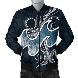 Cook Islands Polynesian Mens Bomber Jacket - Ocean Style