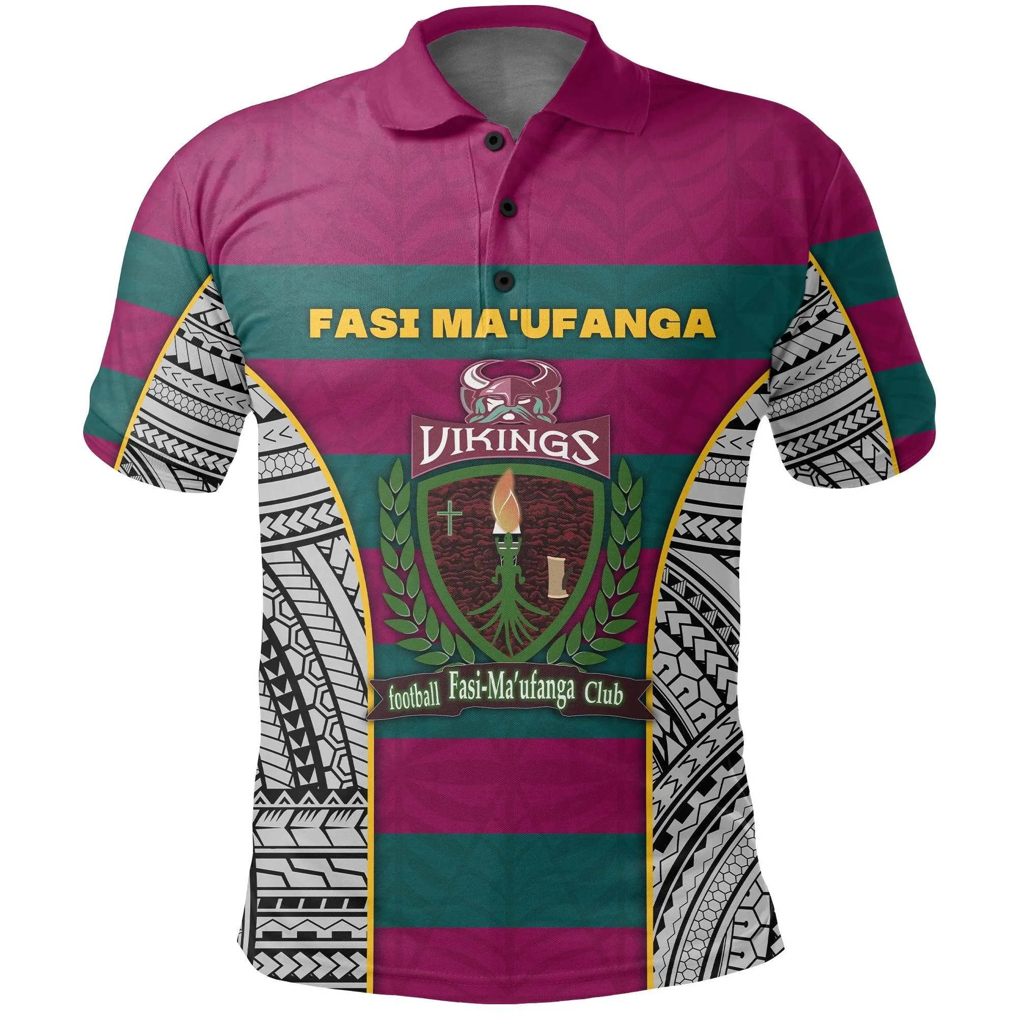 (Custom Personalised) Fasi Maufanga Football Polo Shirt Polynesian Style LT16
