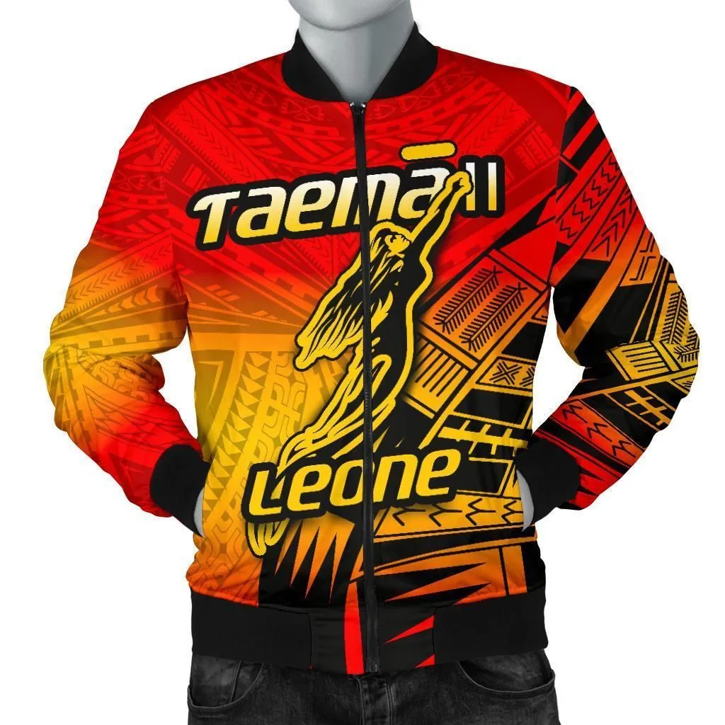 American Samoa Mens Bomber Jacket - Taema Leone