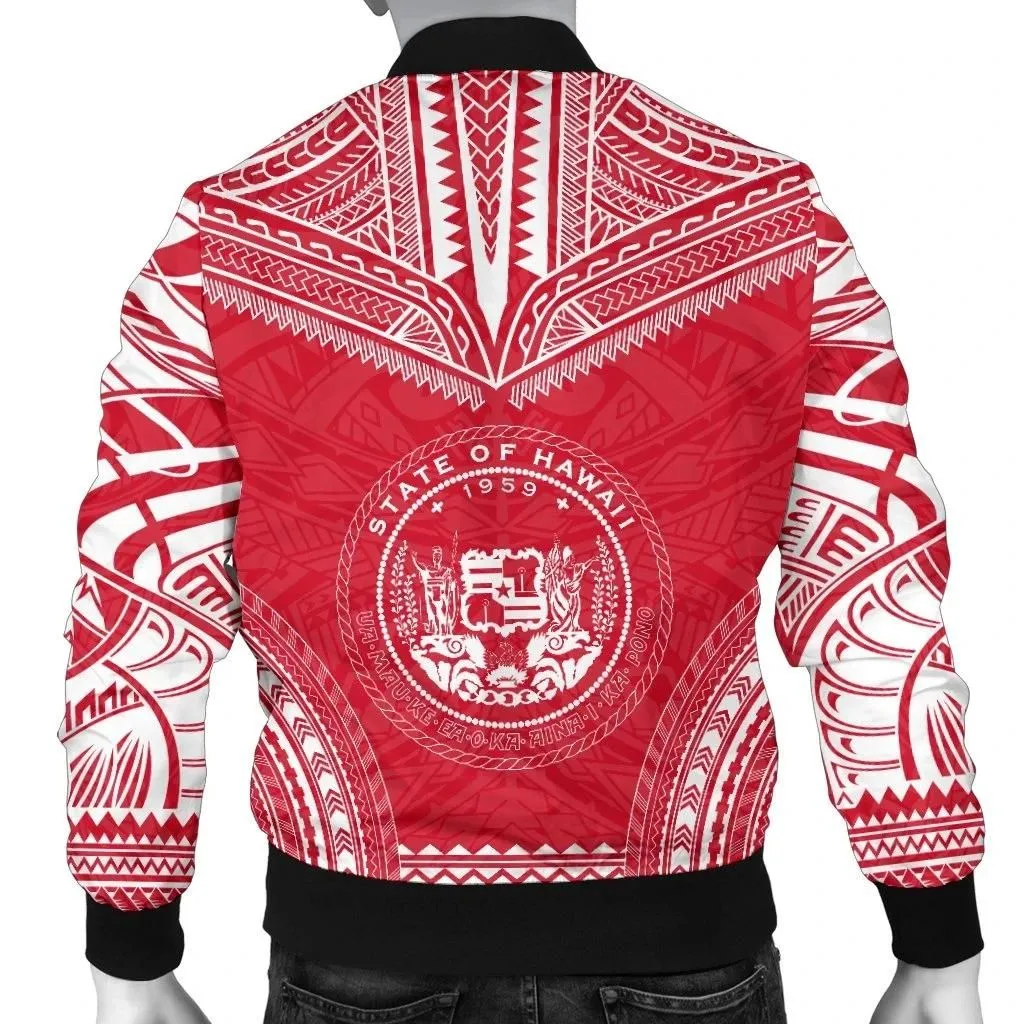 Hawaii Flag Polynesian Chief Men's Bomber Jacket - Bn10