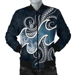 New Caledonia Polynesian Mens Bomber Jacket - Ocean Style