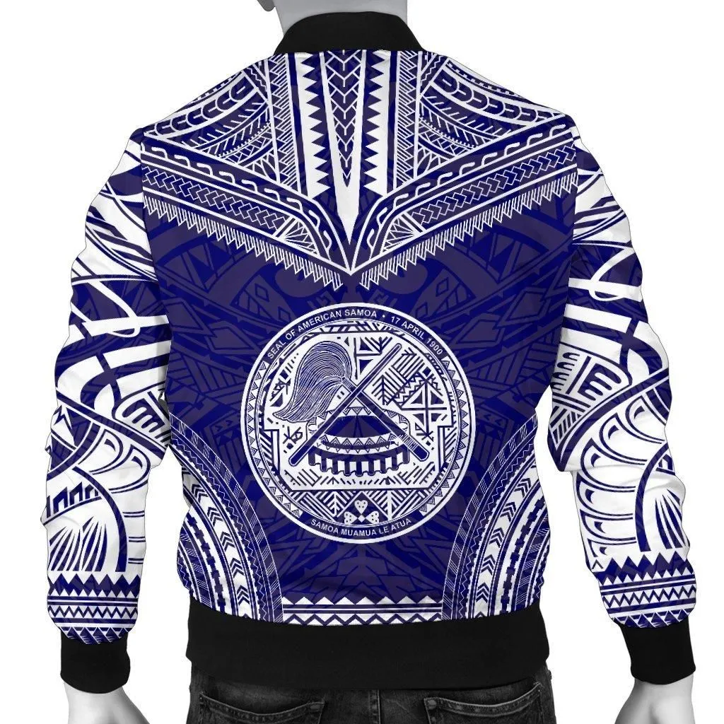 American Samoa Flag Polynesian Chief Mens Bomber Jacket