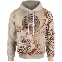 American Samoa Hoodie - Hibiscus Flowers Vintage Style