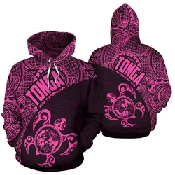 Tonga Hoodie - Tonga Turtle Coat of Arms On Shell Polynesian Tattoo 020