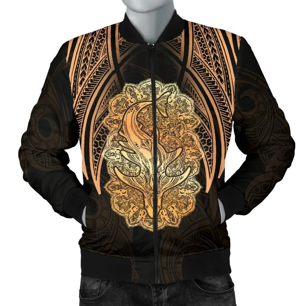 Wild Shark Polynesian Mens Bomber Jacket