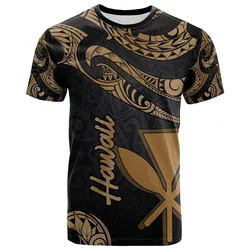 Hawaii Kanaka Maoli Polynesian T-Shirt - Poly Tattoo Gold Version