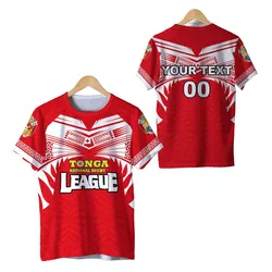 (Custom Personalised) Tonga Rugby League T Shirt Sport Style Old Version LT16