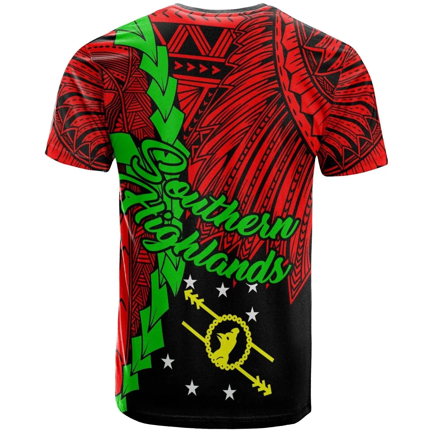 Papua New Guinea Southern Highlands Province Polynesian Custom Personalised T-Shirt - Tribal Wave Tattoo - BN12
