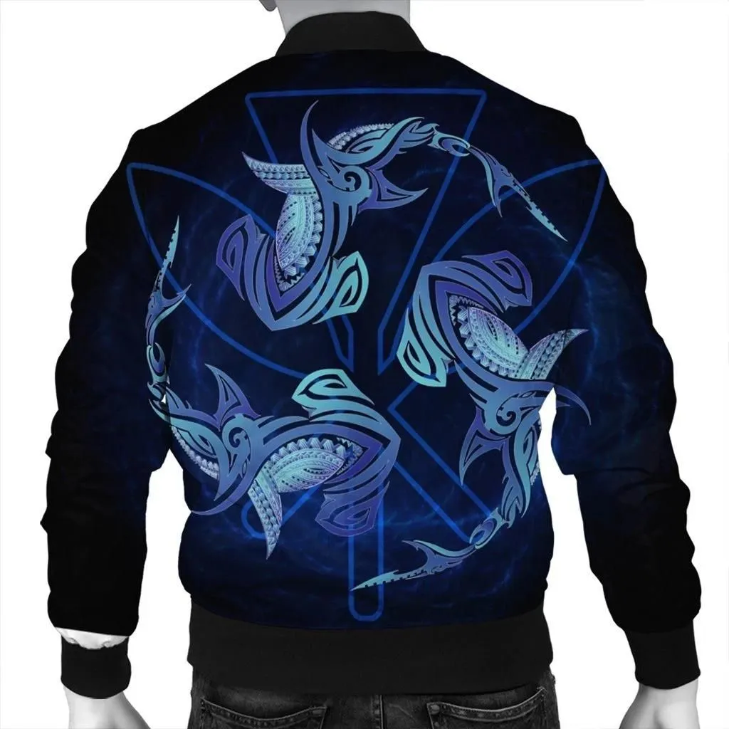 Alohawaii Jacket - Hawaiian Hammerhead Shark Kanaka Galaxy Polynesian Bomber Jacket - AH - J4R