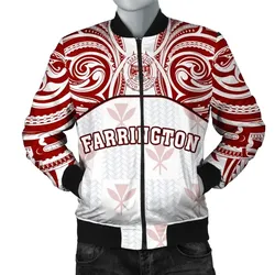 FamilyGater Jacket - Kanaka Farrington High School Men's Bomber Jacket \bDemodern Style AH JH