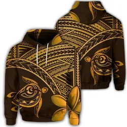 Hawaiian Turtle Plumeria Kakau Polynesian Quilt Hoodie Neo Brown AH