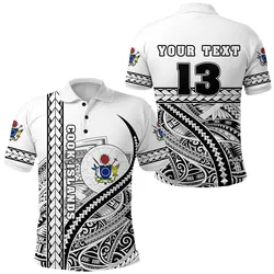 (Custom Personalised) Cook Islands Rugby Polo Shirt Simple - Custom Text and Number