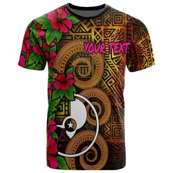 Yap Micronesia Custom Personalised T-Shirt - Hibiscus Vintage - BN12