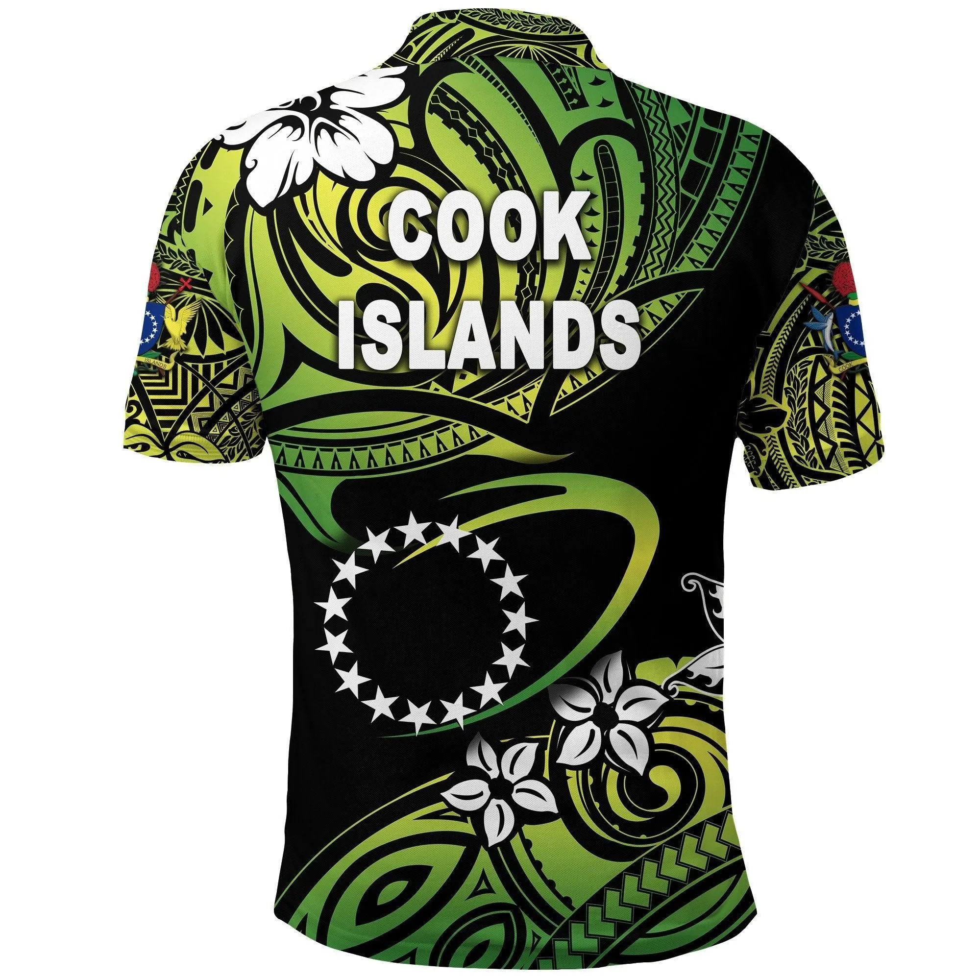 (Custom Personalised) Cook Islands Rugby Polo Shirt Unique Vibes - Green