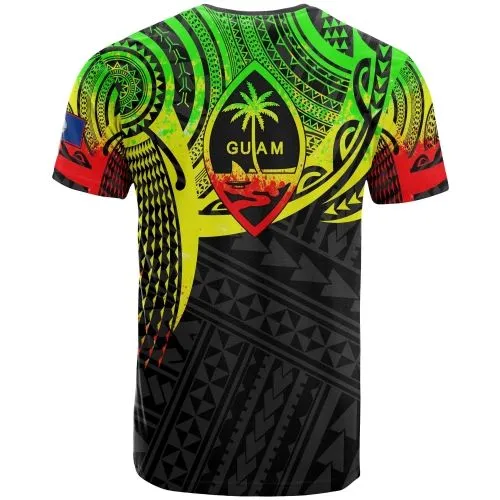 Guam Polynesian T shirt - Reggae Tattoo Pattern