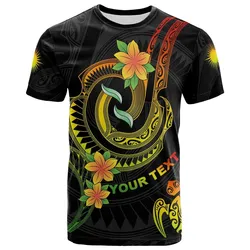 Marshall Islands Custom Personalised T Shirt - Reggae Plumeria Flowers with Spiral Patterns