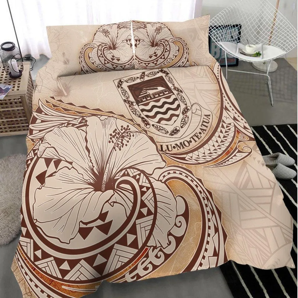 Tuvalu Bedding Set - Hibiscus Flower Vintage Style
