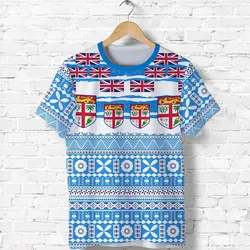 Fiji Polynesian T-Shirt Fijian Tropical Flowers LT13