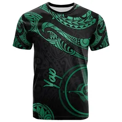 Yap Micronesia T shirt - Poly Tattoo Green Version