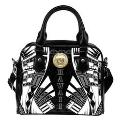Hawaii Shoulder Handbag - Polynesian Tattoo Black