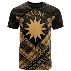 Nauru Polynesian T-Shirts - Nauru Gold Seal Camisole Hibiscus Style - BN18
