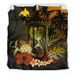 Papua New Guinea Hibiscus Tree Of Life Hourglass Bedding Set Bedroom Decor