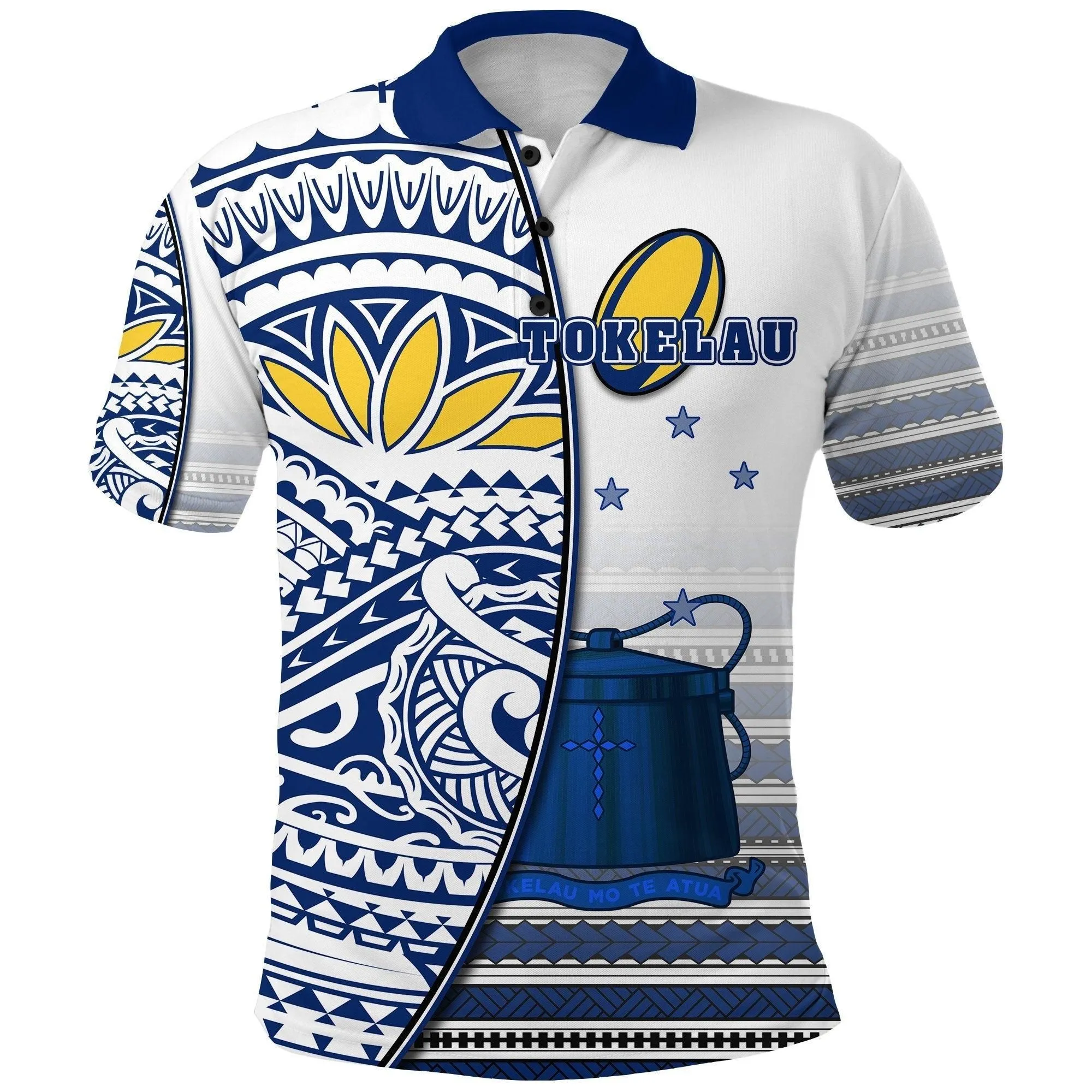 (Custom Personalised) Tokelau Rugby Polo Shirt Special - Custom Text and Number