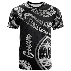 Guam Polynesian T-Shirt - Poly Tattoo White Version