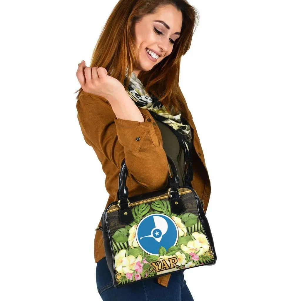 Yap Shoulder Handbag - Polynesian Gold Patterns Collection