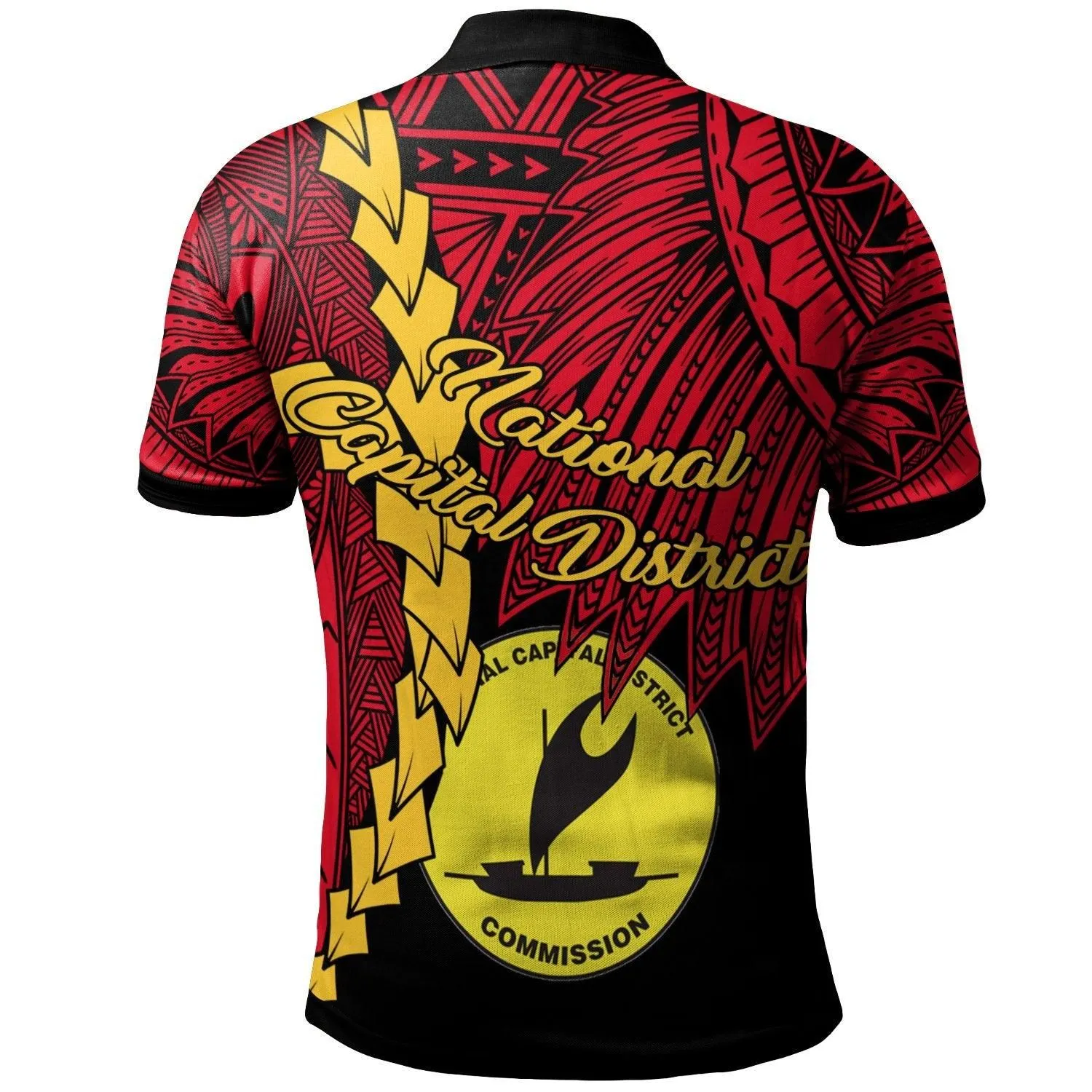 Papua New Guinea National Capital District Province Polynesian Polo Shirt - Tribal Wave Tattoo