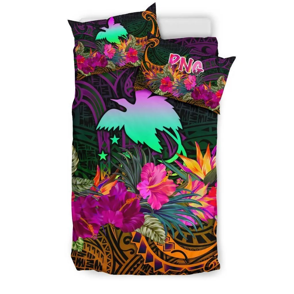 FamilyGater Bedding Set - Cover and Pillow Cases Papua New Guinea - Summer Hibiscus - BN15